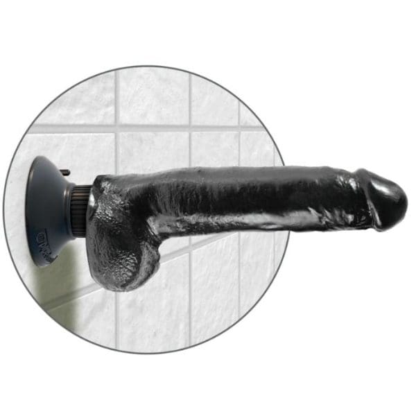 KING COCK - 23 CM VIBRATING COCK WITH BALLS BLACK 4